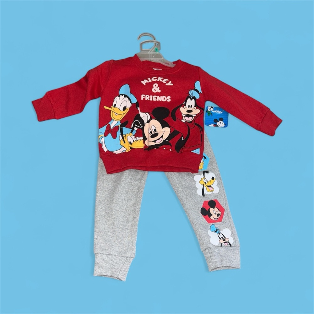Disney Red Mickey & Friends Top with Gray Pants size (2t) NWT